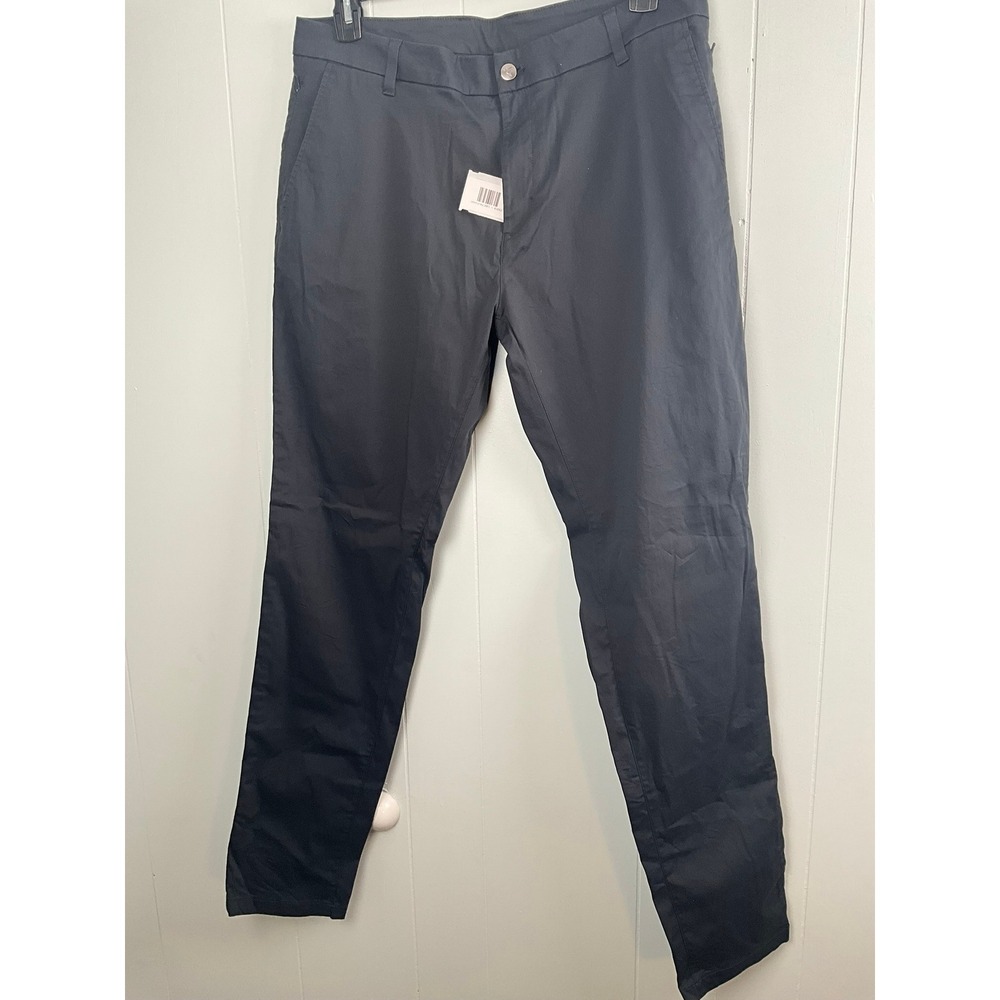 Birddogs Mens Black Khaki Pants Built-in‎ Liner 36x34 Stretch Chino Tapered